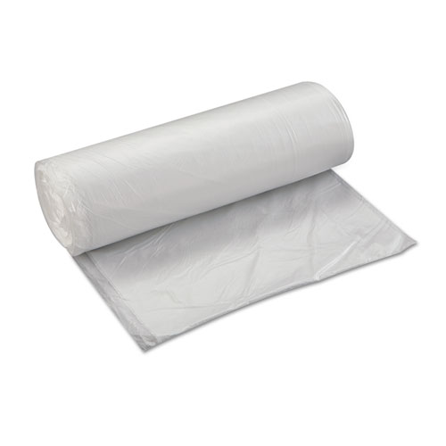 HighDensity Commercial Can Liner Value Pack, 60 gal, 14 mic, 38" x 58", Clear, Interleaved Roll