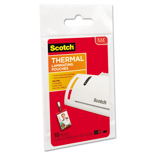 MMMTP585210 Scotch ID Badge Size Thermal Laminating Pouches Zuma