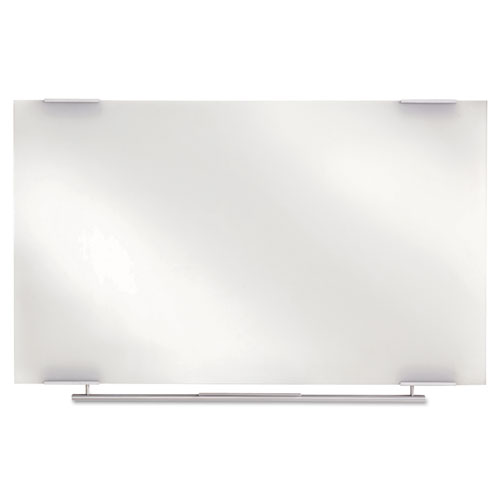 Clarity Glass Dry Erase Board with Aluminum Trim, 48 x 36, White