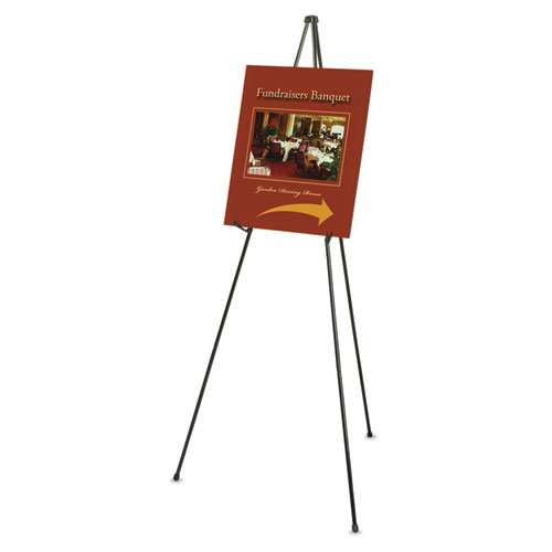 HeavyDuty Adjustable Instant Easel Stand, 25" to 63" High, Steel