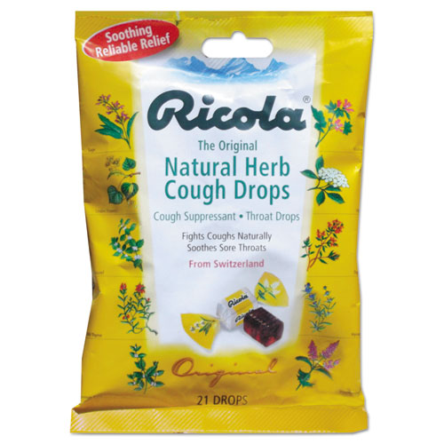 Ricola® Cough Drops, Natural Herb, 21 Drops/Bag National Everything