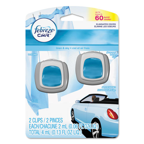 Febreze® CAR Air Freshener, Gain Original, 2 ml Clip, 2/Pack, 8 Pk/Carton National Everything