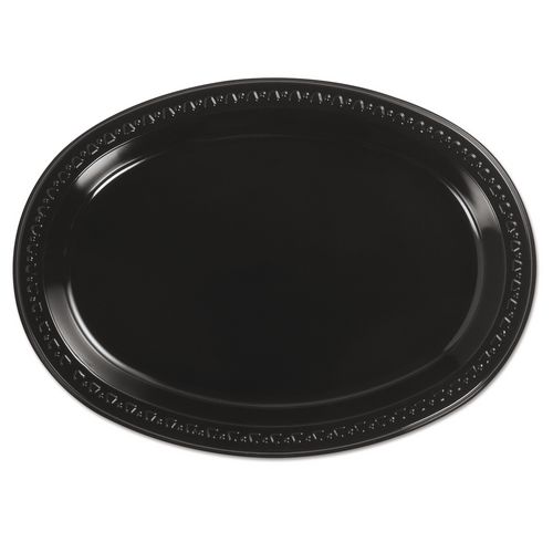 Heavyweight Plastic Platters, 8 x 11, Black, 125/Bag, 4 Bag/Carton Advanced Safety Supply, PPE