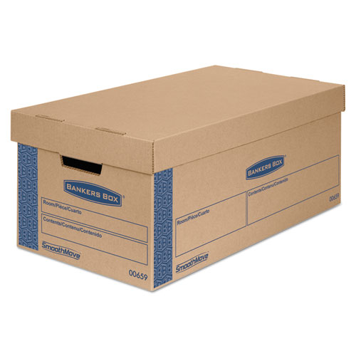 Bankers Box® SmoothMove Prime Small Moving Boxes, Lift Lid, 24l x 12w x