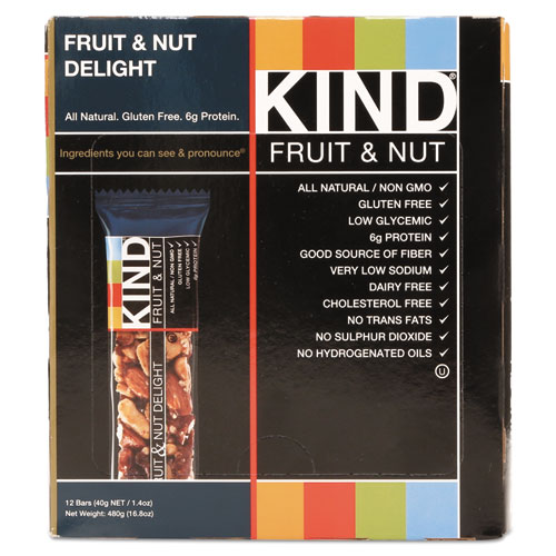 KIND Fruit and Nut Bars, Fruit and Nut Delight, 1.4 oz, 12/Box BuyDirect