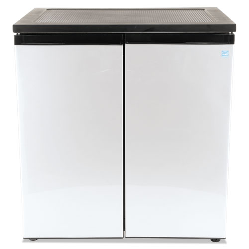 Avanti 5.5 CF Side by Side Refrigerator/Freezer, Black/Stainless Steel