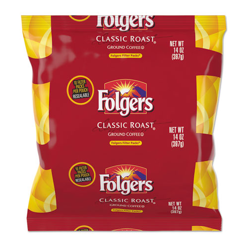 Folgers® Coffee Filter Packs, Classic Roast, 1.4 oz Pack, 40/Carton