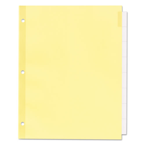 Dove Technologies Plastic Insertable Dividers, 8Tab, 11 x 8.5, Clear