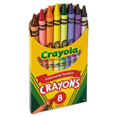 Crayola® Classic Color Crayons, Tuck Box, 8 Colors National
