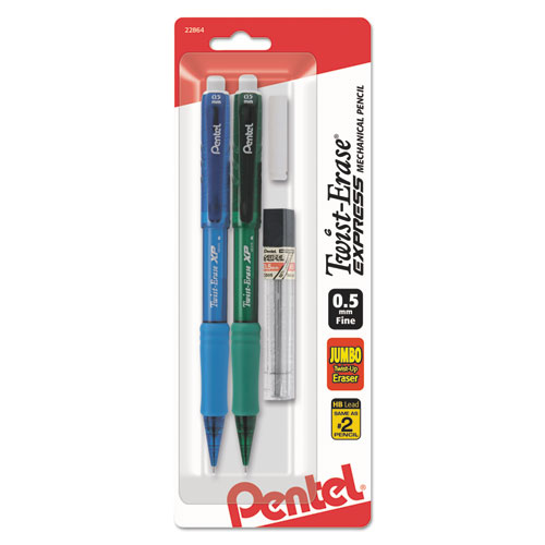 Pentel® TwistErase Express Mechanical Pencil Refill Pack, 0.5 Mm, Hb