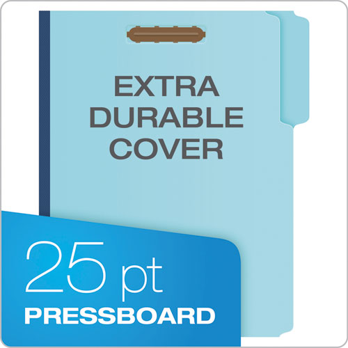 HeavyDuty Pressboard Folders with Embossed Fasteners, 1/3Cut Tabs, 1