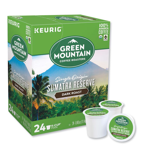 Fair Trade Organic Sumatran Extra Bold Coffee K Cups, 96/ Carton