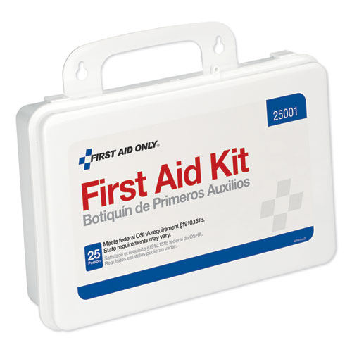 First Aid Kit for Use by Up to 25 People, 113 Pieces, Plastic Case First Aid Kits