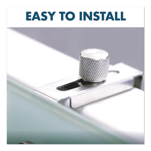 Infinity Glass Dry Erase Cubicle Board, 30 x 18, White Surface