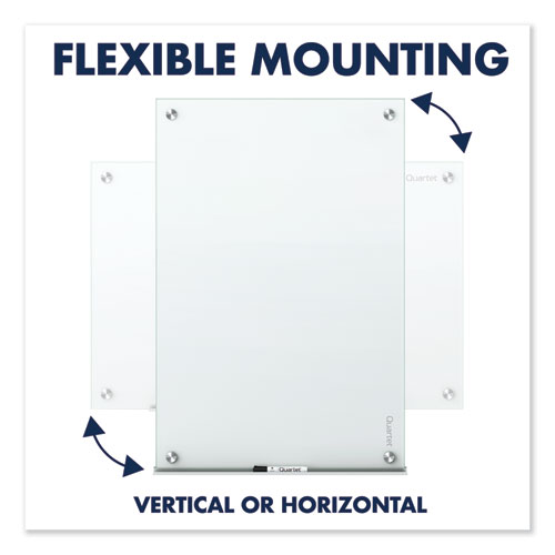 Infinity Glass Marker Board, 72" x 48", White Surface