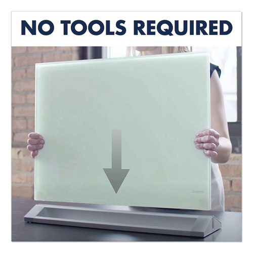 Desktop Glass DryErase Panel, 23 x 17, White Surface