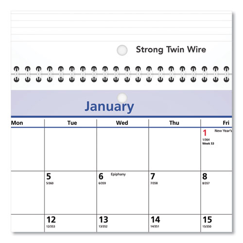 january 2023 calendar with notes section ATAGLANCE® QuickNotes Desk/Wall Calendar, 3Hole Punched, 11 x 8