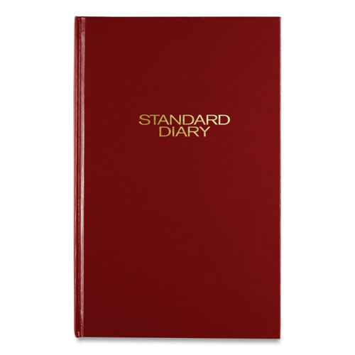 Standard Diary Daily Diary, 2024 Edition, Wide/Legal Rule, Red Cover, (200) 12 x 7.75 Sheets
