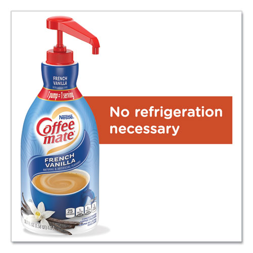 Great Value, Coffee Mate® Liquid Coffee Creamer, French Vanilla, 1.5 Liter Pump Bottle, 2/Carton
