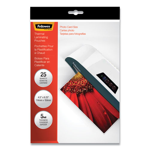 Laminating Pouches, 5 Mil, 4.5" X 6.25", Gloss Clear, 20/pack,OPEN