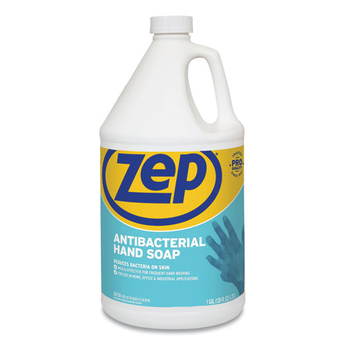 Zep® Antibacterial Hand Soap, FragranceFree, 1 gal Bottle, 4/Carton Dibs Chemical & Supply Co
