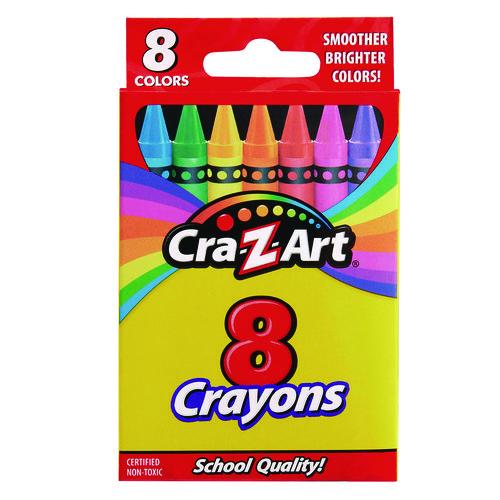 CraZArt® Crayons, 8 Assorted Colors, 8/Pack Atlantic Paper and