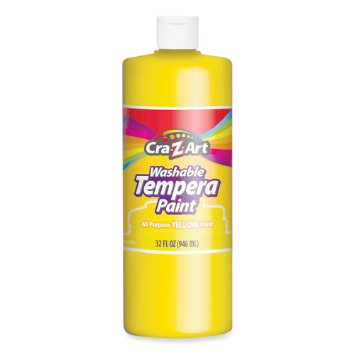 CraZArt® Washable Tempera Paint, Yellow, 32 oz Bottle Mormax