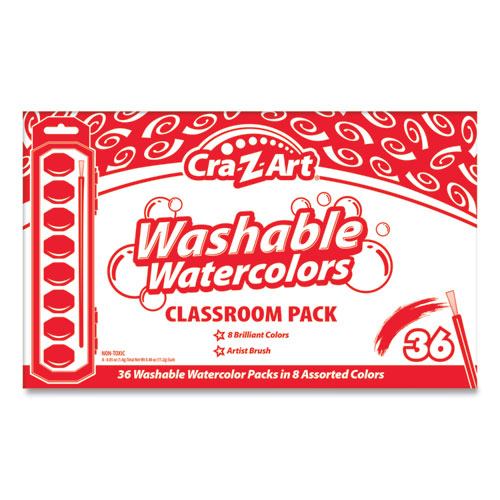 CraZArt® Washable Watercolor Classroom Pack, 8Color Kits (Assorted