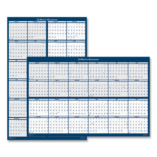 erasable wall calendar 2023 Reversible/Erasable Two Year Wall Calendar, 24 x 37, Blue, 20222023