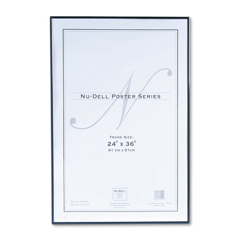 Metal Poster Frame, Plastic Face, 24 x 36, Black Zerbee