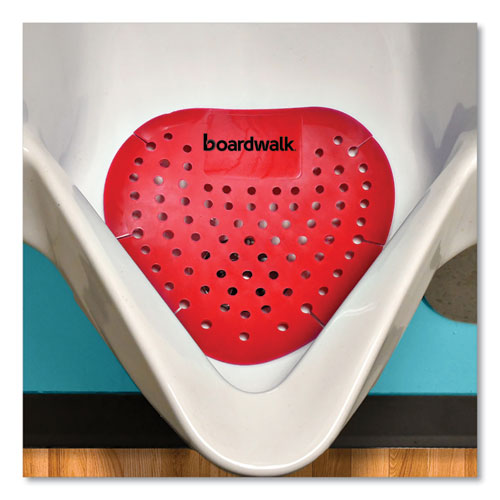 Boardwalk® Urinal Screen, Cherry Fragrance, Red, 12/Box Coastal