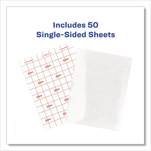 Clear Self Adhesive Laminating Sheets, 3 mil, 9" x 12", Matte Clear