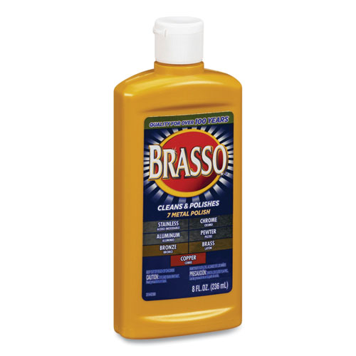 Brasso® Metal Surface Polish, 8 Oz Bottle by Reckitt Benckiser, RAC89334
