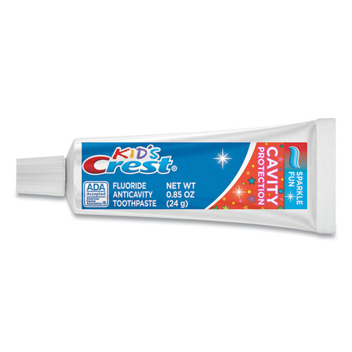 Crest® Kids' Sparkle Toothpaste, Blue, Bubblegum Flavor, 0.85 oz Tube