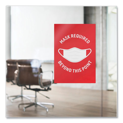 Preprinted Surface Safe Wall Decals, 7 x 10, Mask Required Beyond This