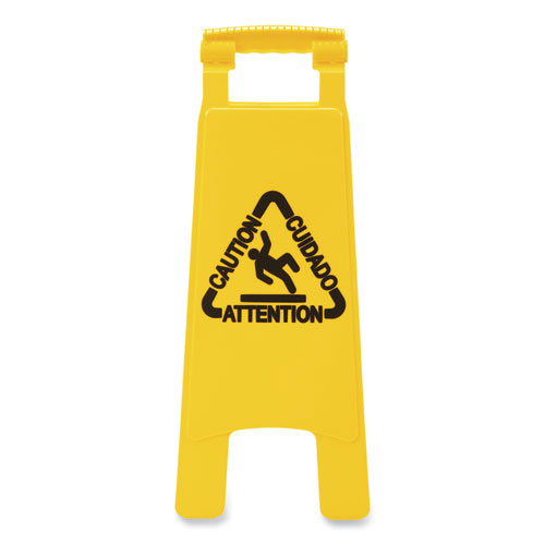 Site Safety Wet Floor Sign, 2Sided, 10 X 2 X 26, Yellow,OPEN MARKET