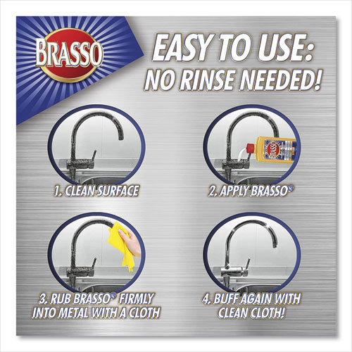 Brasso® Metal Surface Polish, 8 Oz Bottle by Reckitt Benckiser, RAC89334