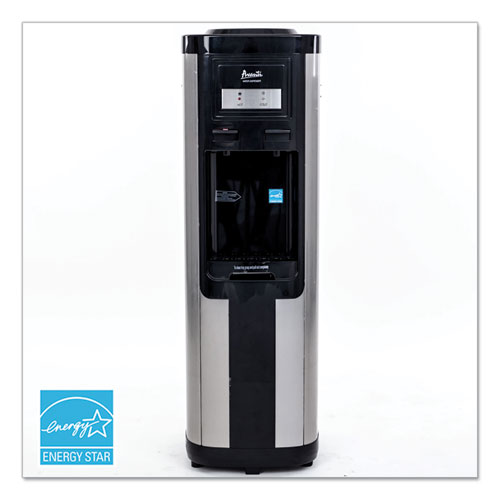 Hot and Cold Water Dispenser, 3 5 gal, 13 dia x 38.75 h, Stainless
