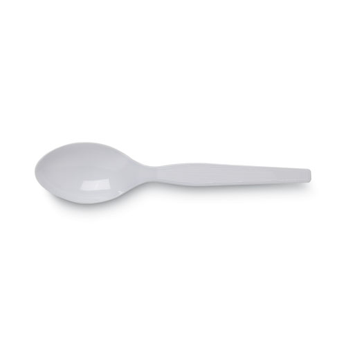 Dixie® Plastic Cutlery, Heavy Mediumweight Teaspoons, White, 1,000
