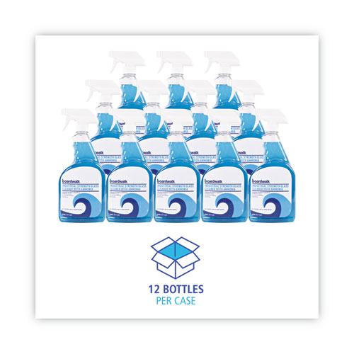 Industrial Strength Glass Cleaner with Ammonia, 32 oz Trigger Spray