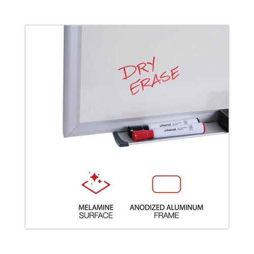 Deluxe Melamine Dry Erase Board, 60 x 36, Melamine White Surface