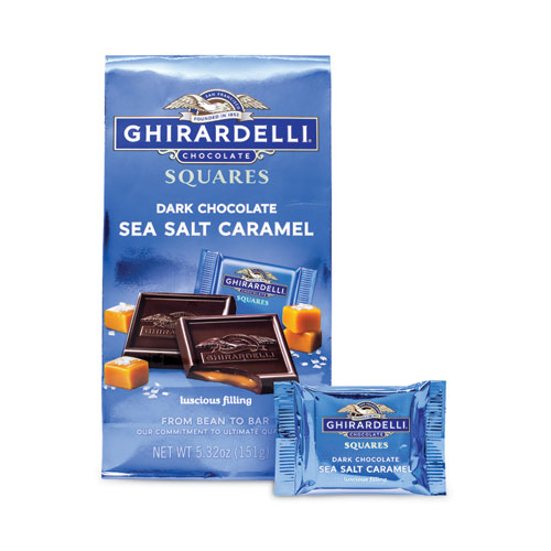 Ghirardelli® Dark and Sea Salt Caramel Chocolate Squares, 5.32 oz Packs