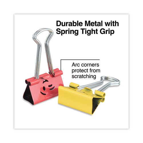 Emoji Themed Binder Clips with Storage Tub, Medium, Assorted Colors, 42