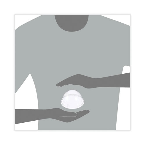 Dome Lids for Foam Cups and Containers, Fits 12 oz to 24 oz Cups, Clear, 1,000/Carton