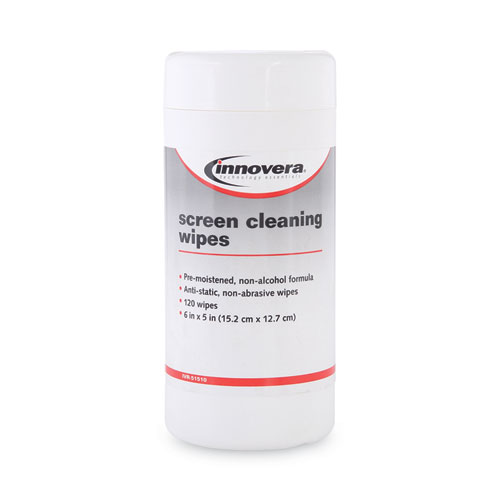 Antistatic Screen Cleaning Wipes in PopUp Tub, 120/Pack Technology