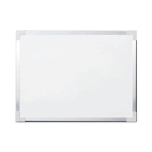 Framed Dry Erase Board, 48" x 36", White Surface, Satin Aluminum Frame