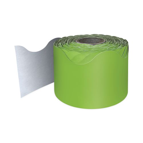 Rolled Scalloped Borders, 2.25" x 65 ft, Lime Advanced Safety Supply