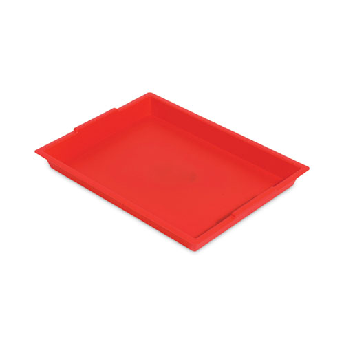 deflecto® Little Artist Antimicrobial Finger Paint Tray, 16 x 1.8 x 12, Red Coastal Sanitary