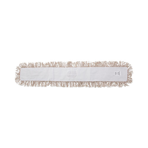 Industrial Dust Mop Head, Hygrade Cotton, 48w x 5d, White Zerbee