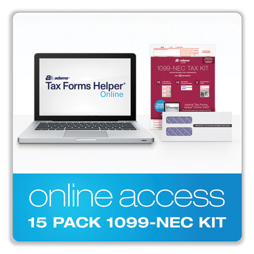 Adams® 1099NEC Online Tax Kit, Fiscal Year 2023, FivePart Carbonless